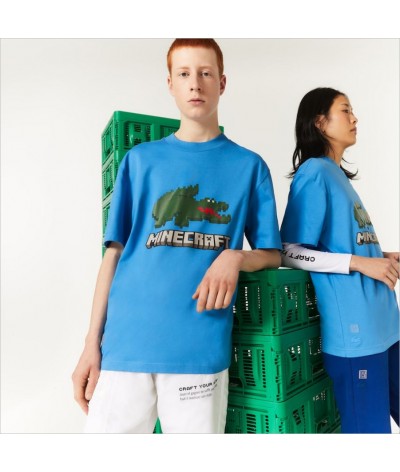 Camiseta azulona unisex Minecraft, Lacoste.