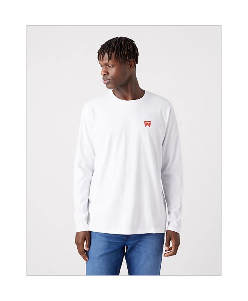 Camiseta básica blanca manga larga WRANGLER