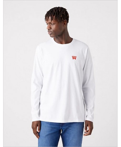 Camiseta básica blanca manga larga WRANGLER