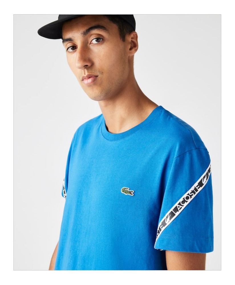 Camiseta regular fit con franjas  de marca LACOSTE