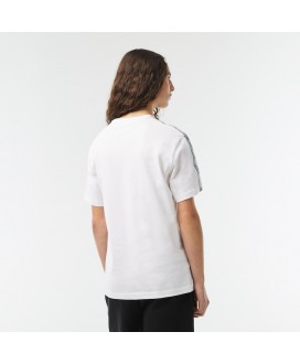 Camiseta hombre regular fit con raya con logo LACOSTE