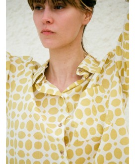 Camisa algodón geometric amarillo INDI&COLD