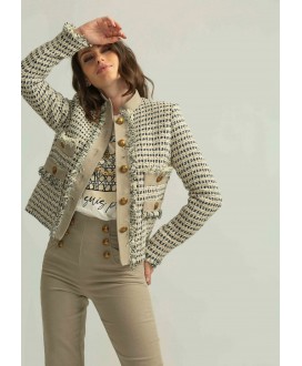 Chaqueta corta tweed fantasía ALBA CONDE