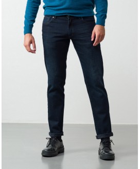 Tejano azul-negro elástico slim fit lavado ETIEM