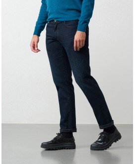 Tejano azul-negro elástico slim fit lavado ETIEM