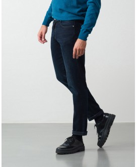 Tejano azul-negro elástico slim fit lavado ETIEM