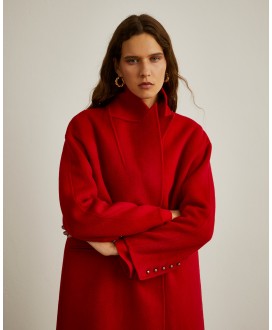 Abrigo lana rojo LION OF PORCHES