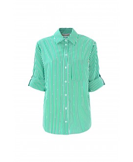 Camisa rayas verde strass KOCCA