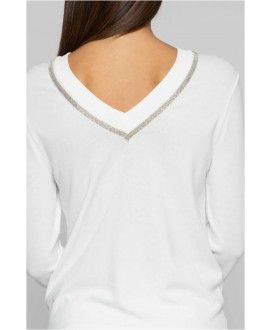 Jersey redondo crudo detalle brillante cuello KOCCA