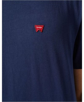 Camiseta básica marino logo rojo pecho WRANGLER