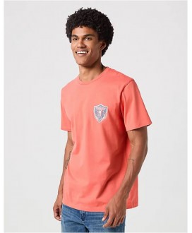 Camiseta manga corta coral escudo pecho WRANGLER