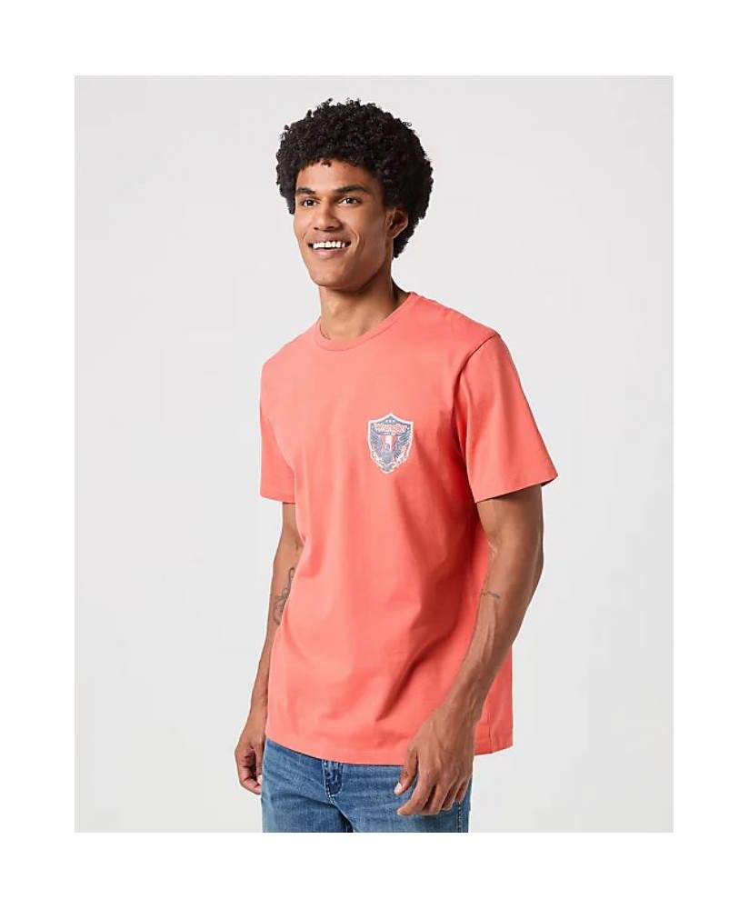 Camiseta manga corta coral escudo pecho WRANGLER