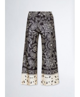 Pantalón raso estampado negro LIU JO