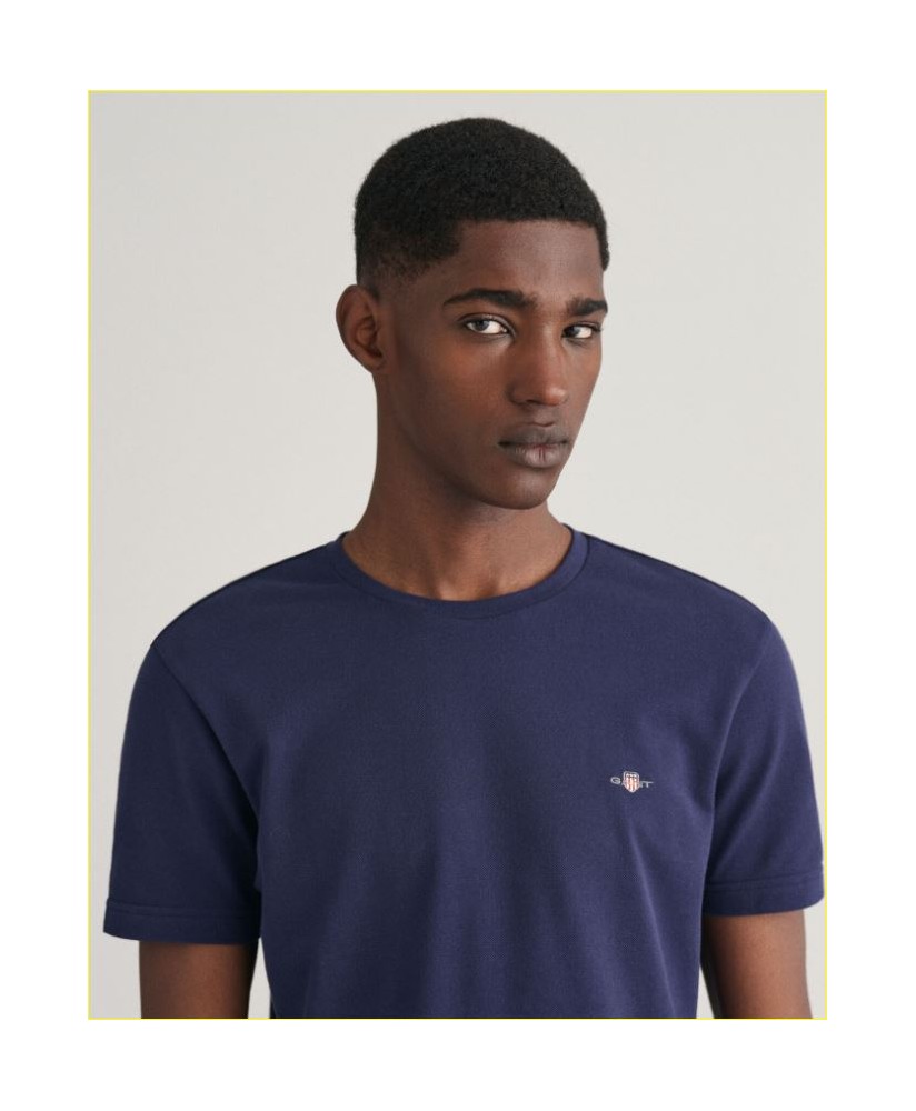 Camiseta de piqué azul GANT