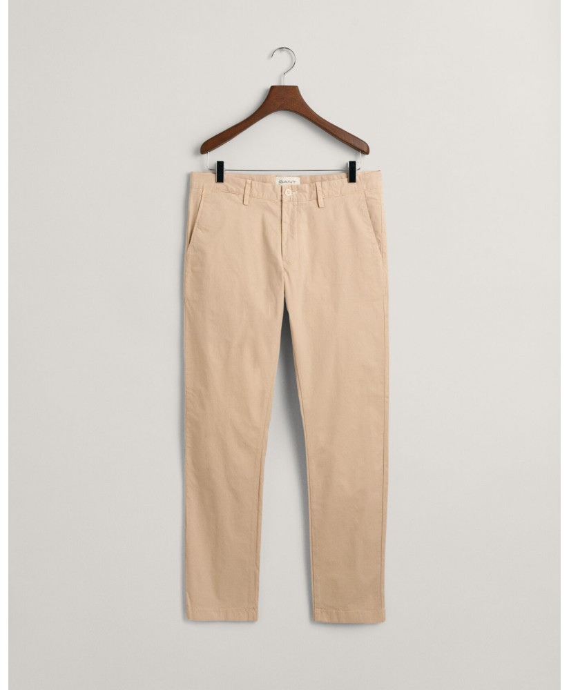 Pantalones chinos Slim Fit Sunfaded beige GANT
