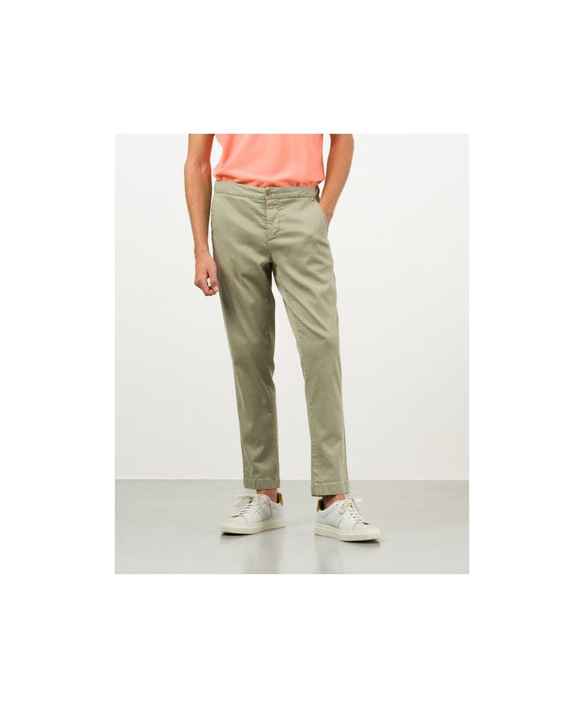 Pantalón algodón chino sport cordón cintura caqui ETIEM