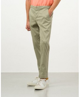 Pantalón algodón chino sport cordón cintura caqui ETIEM