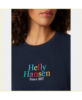 Camiseta mujer marino gráfico pecho HELLY HANSEN