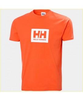 Camiseta naranja logo blanco HELLY HANSEN