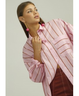 Camisa rosa rayas ALBA CONDE