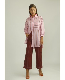 Camisa rosa rayas ALBA CONDE