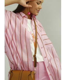 Camisa rosa rayas ALBA CONDE