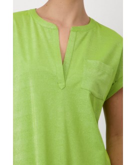 Camiseta pistacho pico bolsillo MONARI