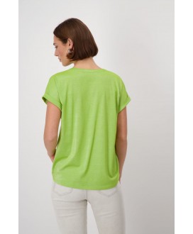 Camiseta pistacho pico bolsillo MONARI