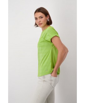 Camiseta pistacho pico bolsillo MONARI