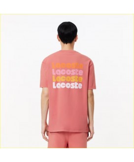 Camiseta coral lavado en degradé LACOSTE