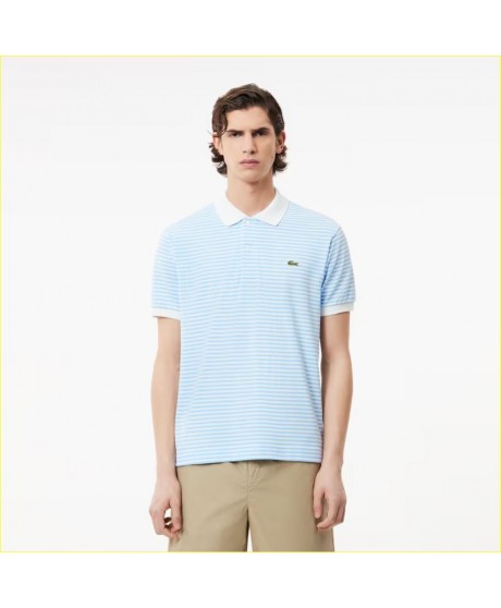 Polo original L.12.12 azul raya blanca LACOSTE