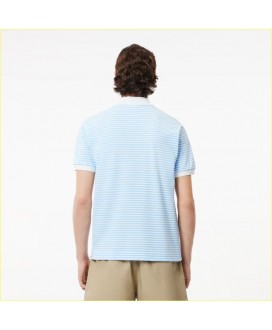 Polo original L.12.12 azul raya blanca LACOSTE