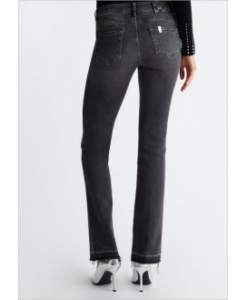 Pantalón vaquero gris bootcut LIUJO