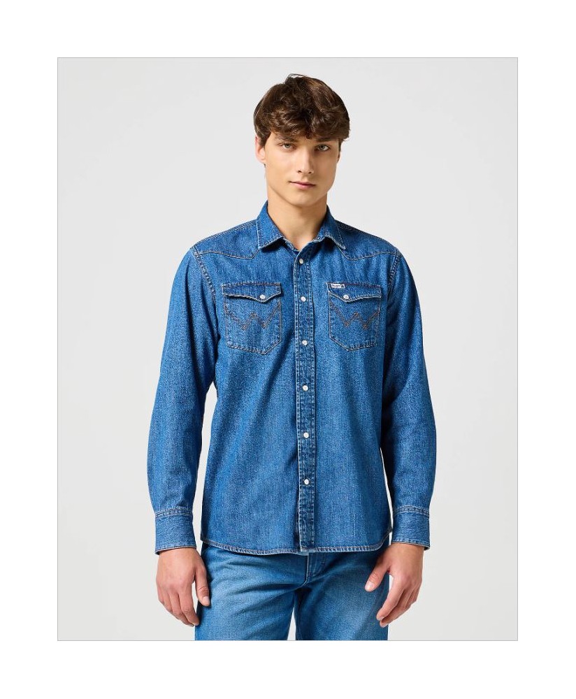 Camisa vaquera azul 2 bolsillos WRANGLER