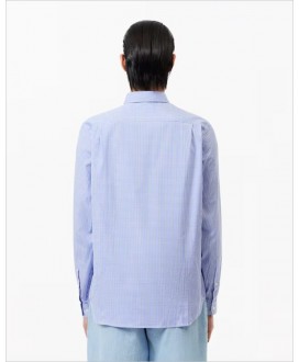 Camisa regular cuadro vichy azul/blanco LACOSTE