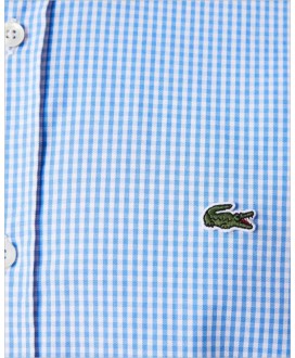 Camisa regular cuadro vichy azul/blanco LACOSTE