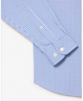 Camisa regular cuadro vichy azul/blanco LACOSTE