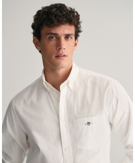 Camisa regular fit popelín blanca GANT