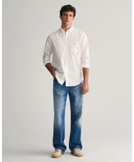 Camisa regular fit popelín blanca GANT