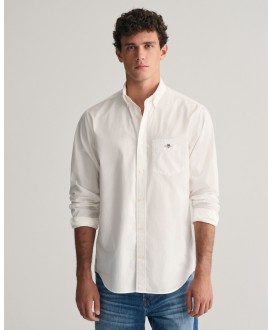 Camisa regular fit popelín blanca GANT