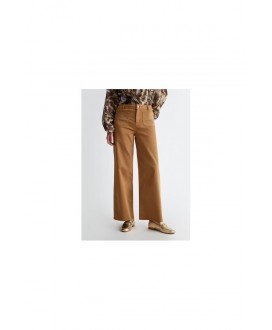 Pantalón camel tobillero bolsillo plastrón strass LIU JO