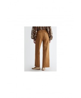 Pantalón camel tobillero bolsillo plastrón strass LIU JO