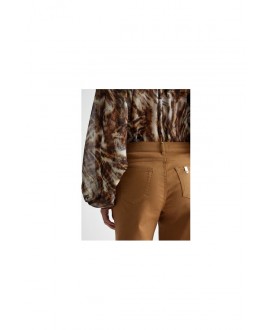 Pantalón camel tobillero bolsillo plastrón strass LIU JO