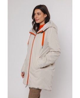 Parka beige reversible forro piel sintética RINO&PELLE