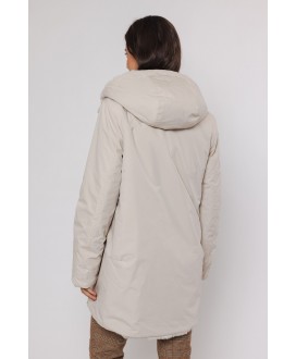 Parka beige reversible forro piel sintética RINO&PELLE