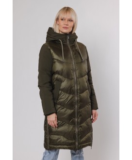 Parka acolchada caqui mangas nylon RINO&PELLE