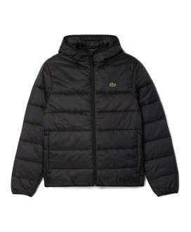 Chaqueta acolchada impermeable negro LACOSTE