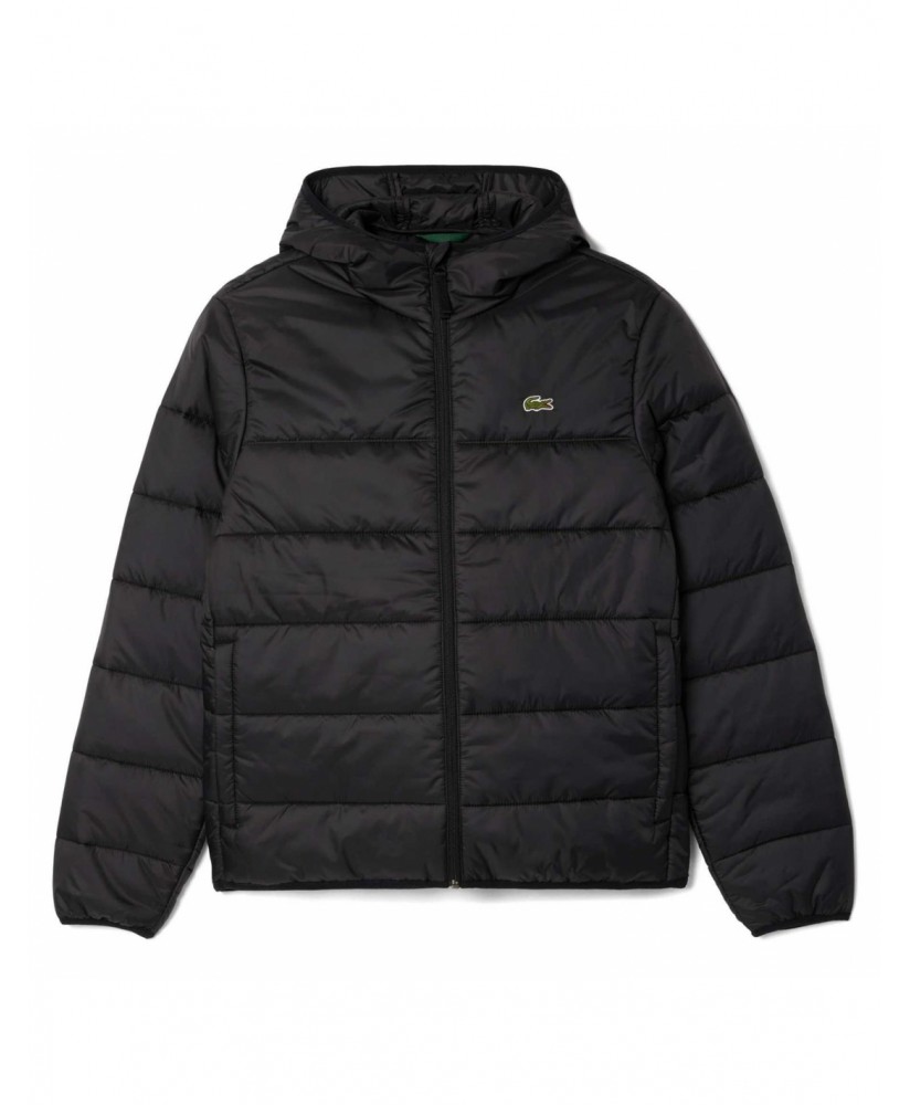 Chaqueta acolchada impermeable negro LACOSTE