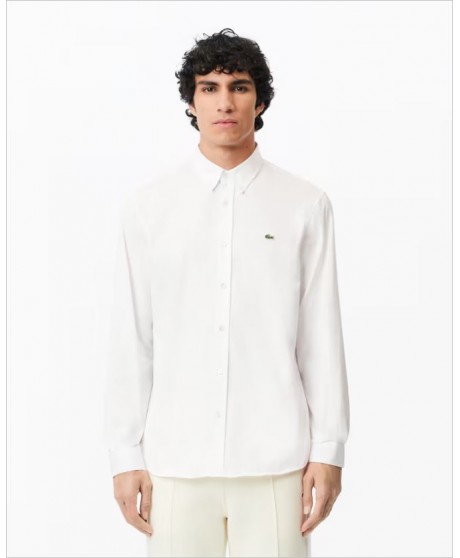 Camisa blanca algodón regular LACOSTE