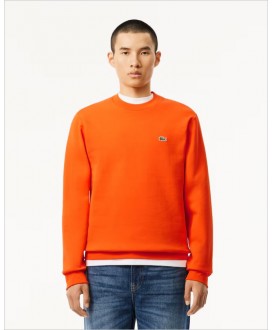 Sudadera felpa cepillada naranja LACOSTE